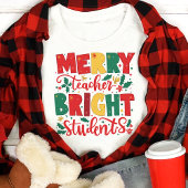 Merry Teacher Bright Schüler Weihnachten Tri-Blend Shirt