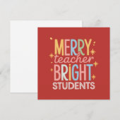 Merry Teacher Bright Schüler Weihnachten Weihnacht (Vorne/Hinten)