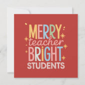 Merry Teacher Bright Schüler Weihnachten Weihnacht (Vorderseite)