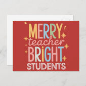 Merry Teacher Bright Schüler Weihnachten Weihnacht (Vorne/Hinten)