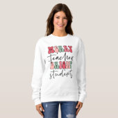 Merry Teacher Bright Schüler Weihnachtslehrer Sweatshirt (Vorne ganz)