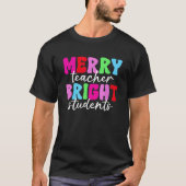 Merry Teacher Bright Students Retro Groovy Funny C T-Shirt (Vorderseite)