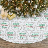 Merry Tex-Mas Y'all auf White Polyester Weihnachtsbaumdecke