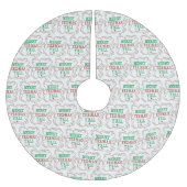 Merry Tex-Mas Y'all auf White Polyester Weihnachtsbaumdecke (Vorderseite)