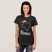 Merry Texas Staat Weihnachten Kontur S T-Shirt (Vorne ganz)