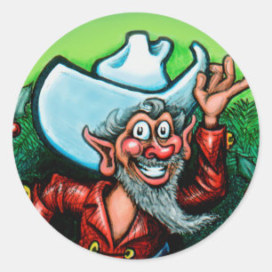 Merry Texmas Runder Aufkleber