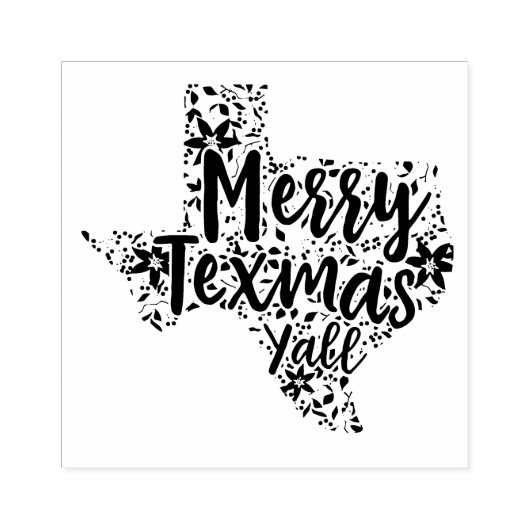 Merry Texmas Y'all Texas Staat Weihnachtskunst Bri Gummistempel (Prägung)