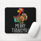 Merry Thankmas Santa Turkey Day Thanksgiving Chris Mousepad (Mit Mouse)