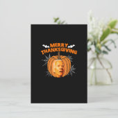 Merry Thanksgiving Confused Joe Biden Cute Pumpkin Einladung (Stehend Vorderseite)