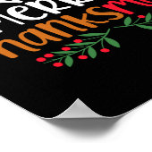 Merry Thanksmas Christmas Thanksgiving Turkey Sant Poster (Ecke)