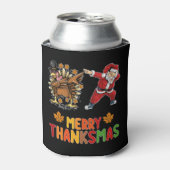 Merry Thanksmas Erntedank Herbst Weihnachtssaison Dosenkühler (Kanne Vorderseite)