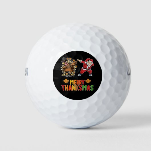 Merry Thanksmas Erntedank Herbst Weihnachtssaison Golfball (Vorderseite)