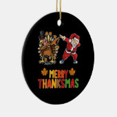 Merry Thanksmas Erntedank Herbst Weihnachtssaison Keramik Ornament (Rechts)