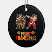 Merry Thanksmas Erntedank Herbst Weihnachtssaison Keramik Ornament (Links)
