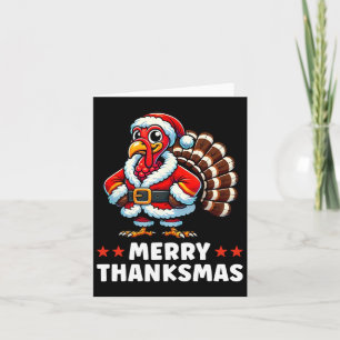 Merry Thanksmas Erntedank Türkei Xmas Funny Karte