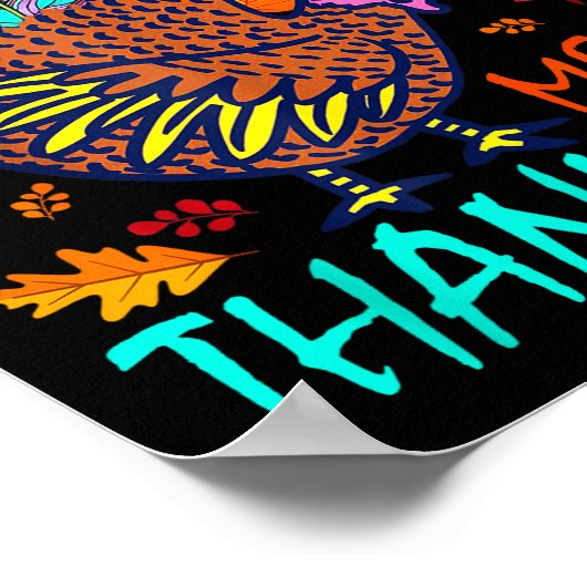 Merry Thanksmas Happy Thanksgiving Christmas Turke Poster (Ecke)