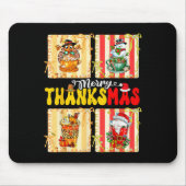 Merry Thanksmas Pumpkin Sce Latte Coffee Thanksgiv Mousepad (Vorne)