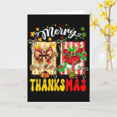 Merry Thanksmas Thanksgiving Christmas Coquette Bo Karte (Gelbe Blume)