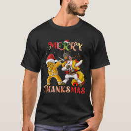 Merry Thanksmas Unicorn Biscuit Dabbing T-Shirt