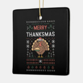 Merry Thanksmas Weihnachts-Erntedank Türkei Keramikornament (Links)
