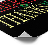 Merry Thanksmas Weihnachtsmannmütze Xmas Familie M Poster (Ecke)