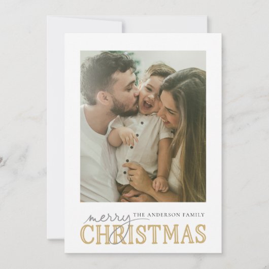 Merry Tidings Foto Weihnachten (Vorderseite)