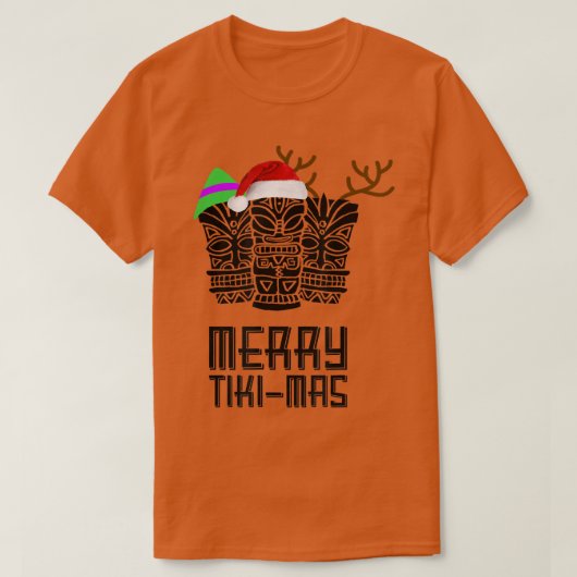 Merry TikiMas Christmas , Santa Hat Tiki Tee (Design vorne)