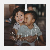 Merry Time Custom Foto Weihnachtsschmuck (Rückseite)