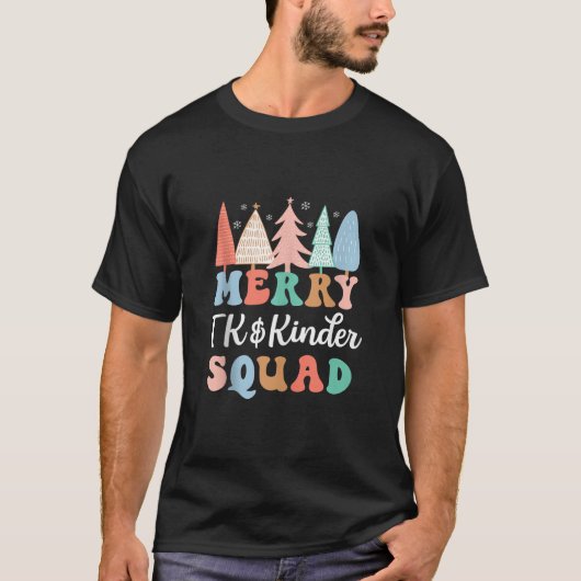 Merry TK Kinder Squad WeihnachtsKindergarten Teach T-Shirt (Vorderseite)