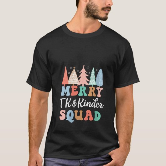 Merry TK Kinder Squad WeihnachtsKindergarten Teach T-Shirt (Vorderseite)
