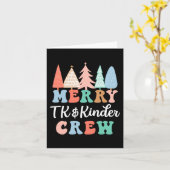 Merry TK und Kinder Crew Kindergarten Lehrerin Chr Karte (Gelbe Blume)