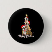 Merry Tmas Tbull Christmas Theme For Festive Dog L Button (Vorderseite)