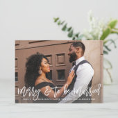 Merry & to be Verheiratet Verlobung Foto (Stehend Vorderseite)