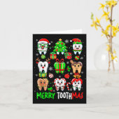 Merry Toothmas Teeth Collection Santa Reindeer Xma Karte (Gelbe Blume)
