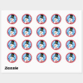 Merry Top Hat Snowman Sticker (Blatt)