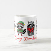 Merry Trashmas – Funny Christmas Raccoons Kaffeetasse (Mittel)