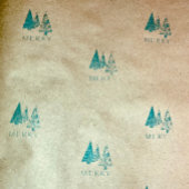 Merry Trees Wood Art Briefmarke Gummistempel