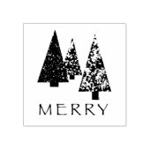 Merry Trees Wood Art Briefmarke Gummistempel (Prägung)