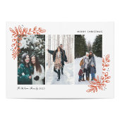 Merry Trio Holiday Photo Card Feiertagskarte