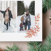 Merry Trio Holiday Photo Card Feiertagskarte