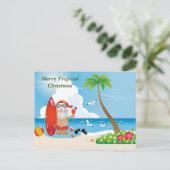 Merry Tropical Christmas Postkarte (Stehend Vorderseite)
