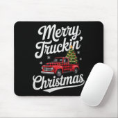 Merry Truckin' Christmas Buffalo Plaid Clic Ck Up  Mousepad (Mit Mouse)