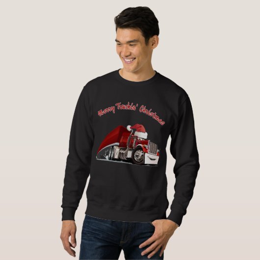 Merry Truckin Weihnachten Sweatshirt (Vorne ganz)