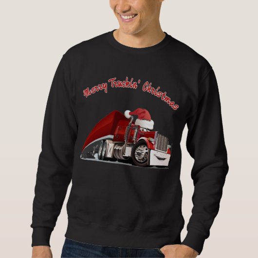 Merry Truckin Weihnachten Sweatshirt (Vorderseite)