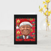 Merry Trump Xmas 2024 Karte (Gelbe Blume)