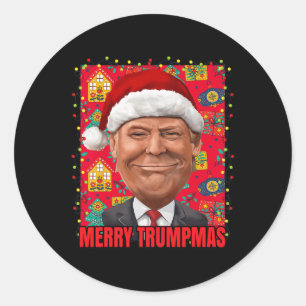 Merry Trump Xmas 2024 Runder Aufkleber