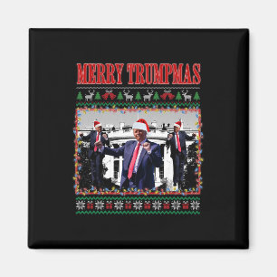 Merry Trumpmas Donald Trump Santa Family Xmas häss Magnet