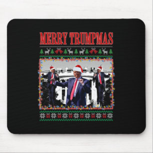 Merry Trumpmas Donald Trump Santa Family Xmas häss Mousepad