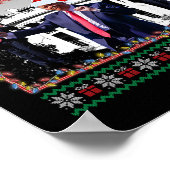 Merry Trumpmas Donald Trump Santa Family Xmas häss Poster (Ecke)