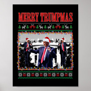 Merry Trumpmas Donald Trump Santa Family Xmas häss Poster